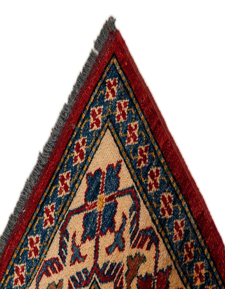 Detail image of  4' x 6'  Hand Knotted Kazak Wool Rug