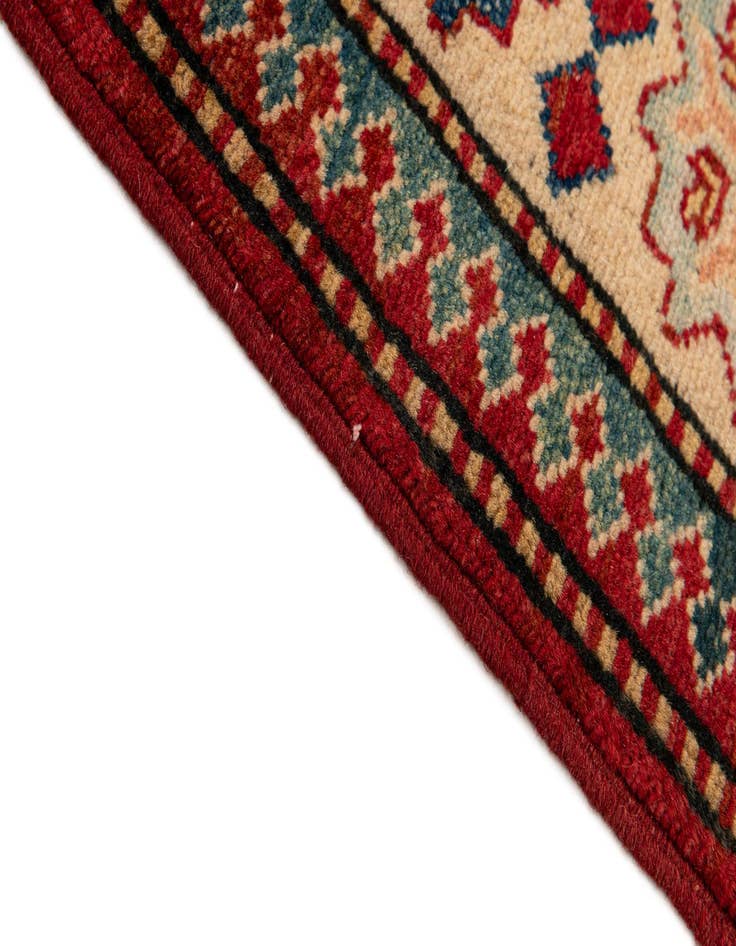 Detail image of  4' 2 x 5' 11  Hand Knotted Kazak Wool Rug