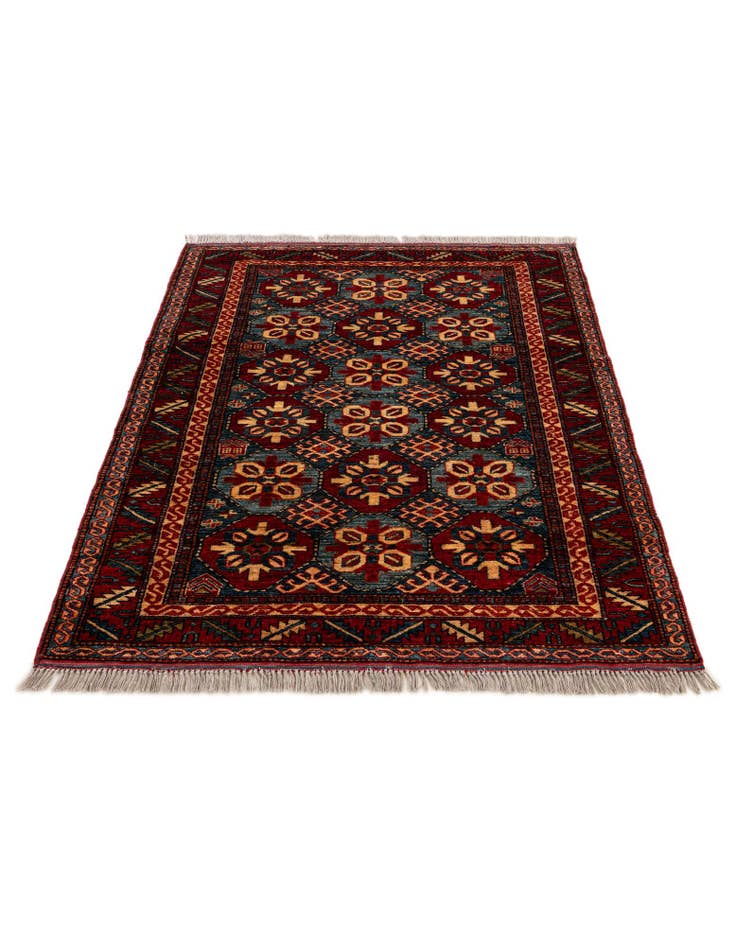 Detail image of  4' x 5' 2  Hand Knotted Kazak Wool Rug