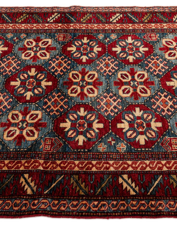 Detail image of  4' x 5' 2  Hand Knotted Kazak Wool Rug
