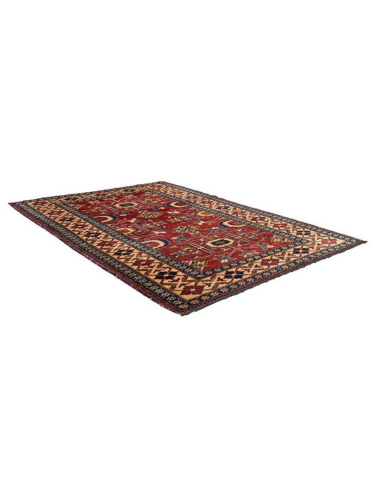 Detail image of  4' x 5' 9  Hand Knotted Kazak Wool Rug