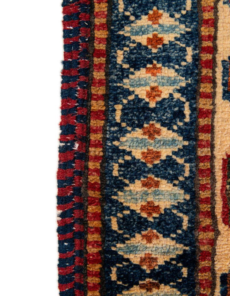 Detail image of  4' x 5' 9  Hand Knotted Kazak Wool Rug
