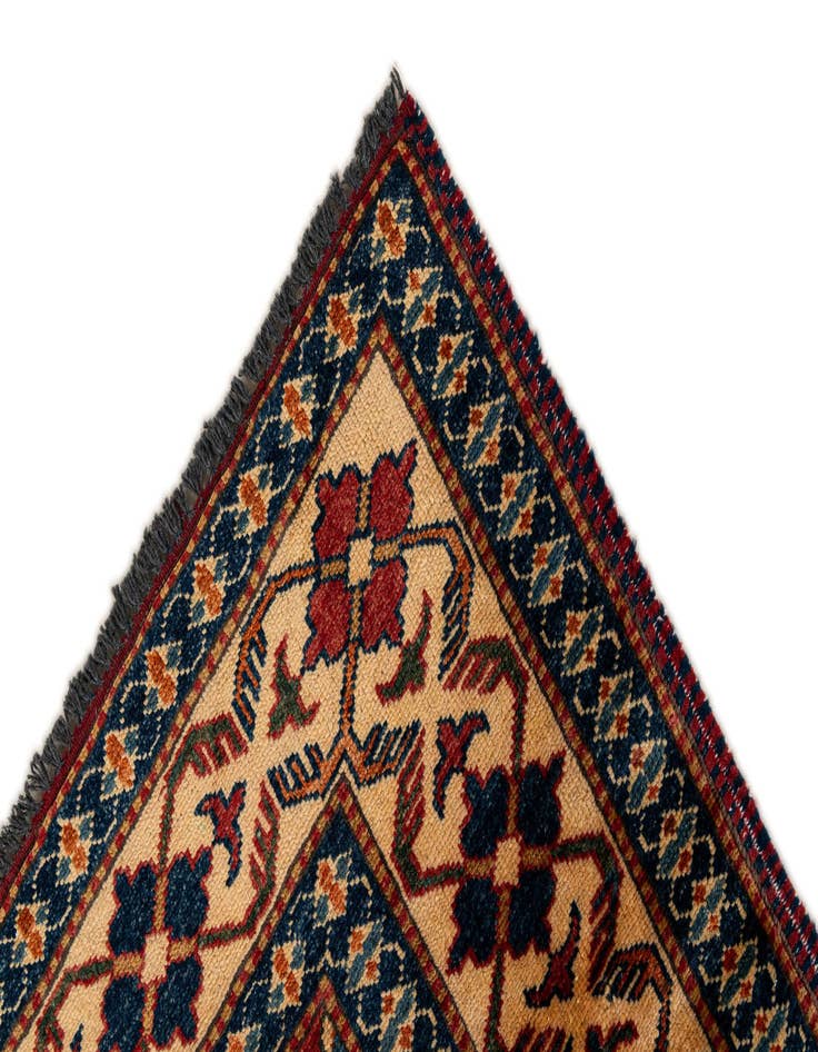 Detail image of  4' x 5' 9  Hand Knotted Kazak Wool Rug