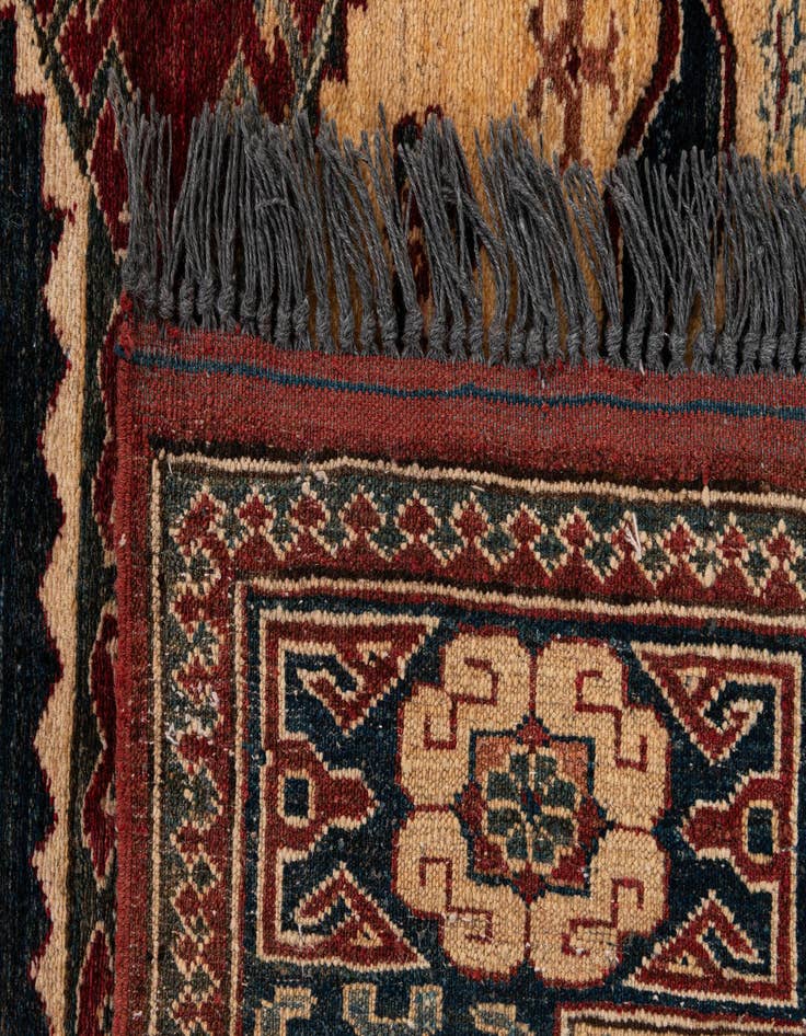 Detail image of  4' 1 x 6' 8  Hand Knotted Kazak Wool Rug