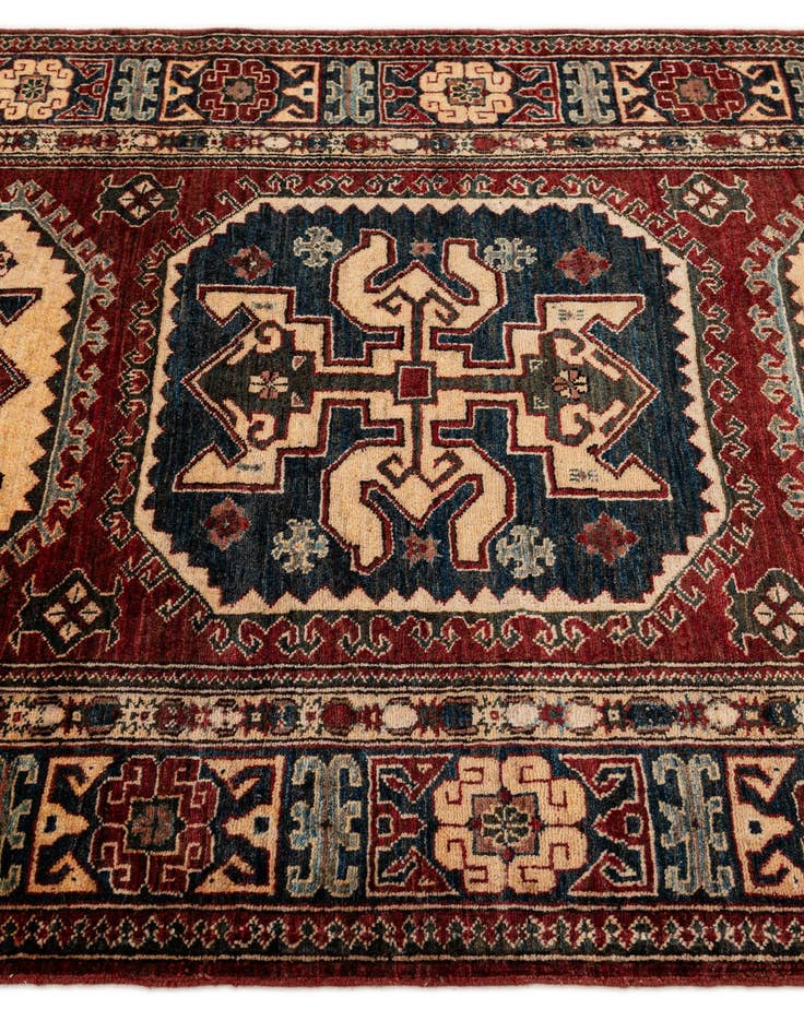 Detail image of  4' 1 x 6' 8  Hand Knotted Kazak Wool Rug