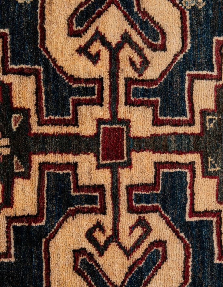 Detail image of  4' 1 x 6' 8  Hand Knotted Kazak Wool Rug