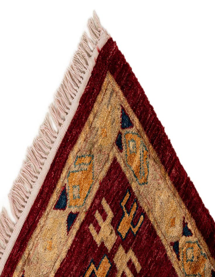 Detail image of  2' 7 x 4'  Hand Knotted Kazak Wool Rug