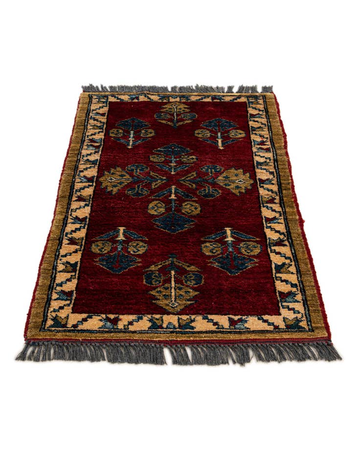 Detail image of  2' 1 x 3' 6  Hand Knotted Kazak Wool Rug