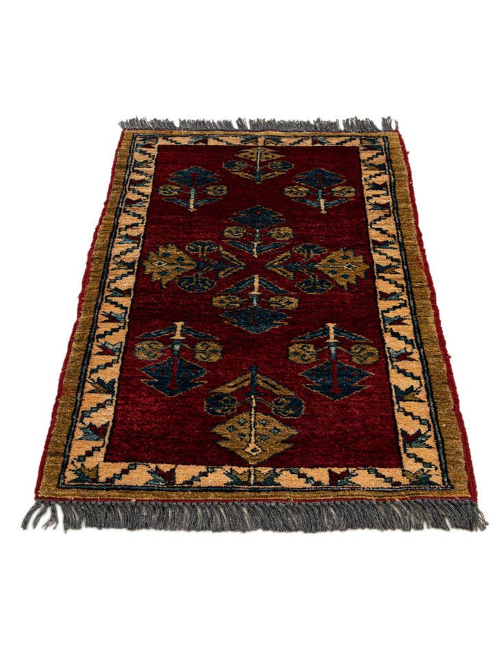 Detail image of  2' x 3' 4  Hand Knotted Kazak Wool Rug