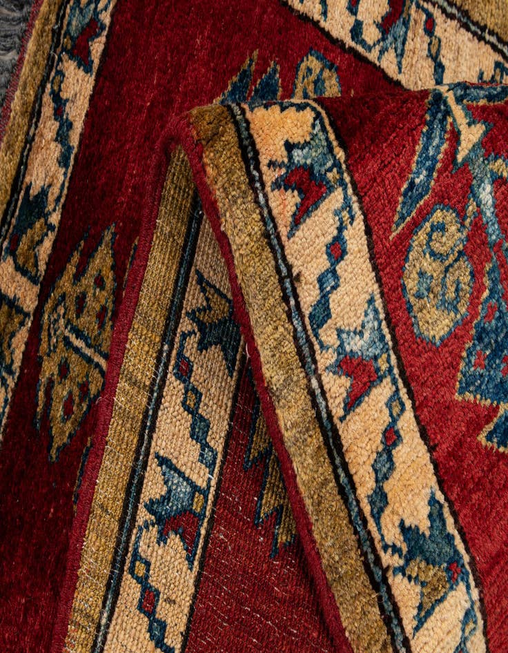 Detail image of  2' x 3' 4  Hand Knotted Kazak Wool Rug