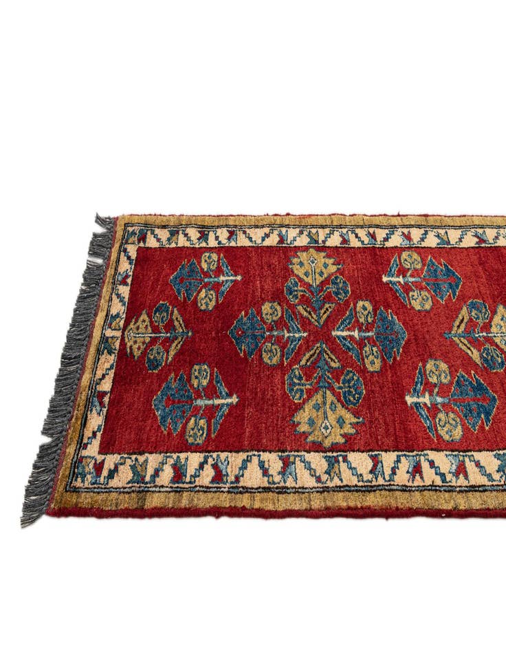 Detail image of  2' x 3' 4  Hand Knotted Kazak Wool Rug