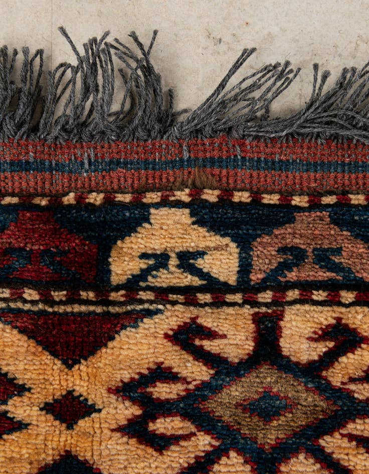 Detail image of  4' 10 x 6' 11  Hand Knotted Kazak Oriental Wool Rug