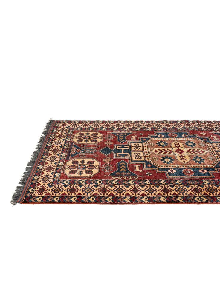 Detail image of  4' 10 x 6' 11  Hand Knotted Kazak Oriental Wool Rug