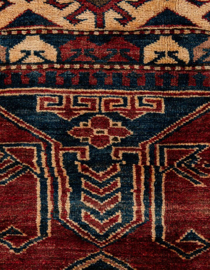 Detail image of  4' 10 x 6' 11  Hand Knotted Kazak Oriental Wool Rug