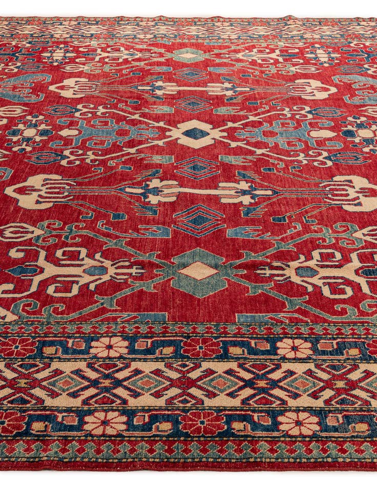 Detail image of  13' 9 x 17' 10  Hand Knotted Kazak Wool Rug