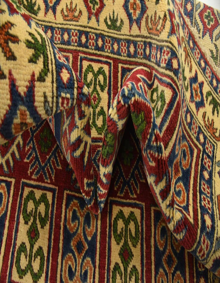 Detail image of  3' 3 x 5'  Hand Knotted Kazak Oriental Rug