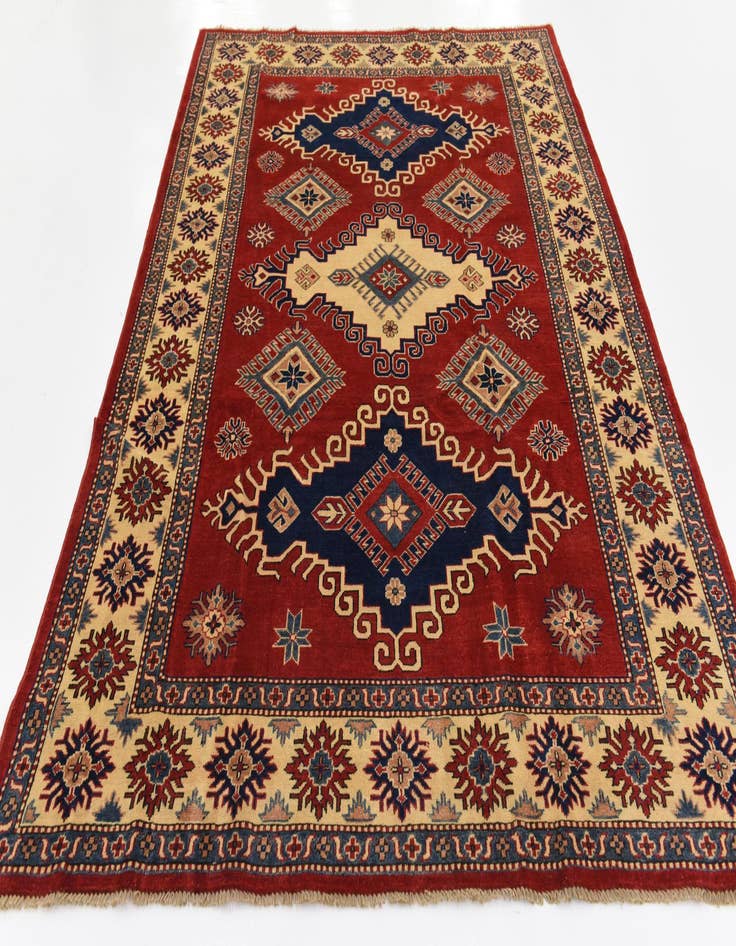 Detail image of  6' 4 x 9' 7  Hand Knotted Kazak Oriental Rug