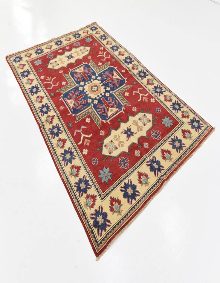 Detail image of  5' 11 x 9' 1  Hand Knotted Kazak Oriental Rug