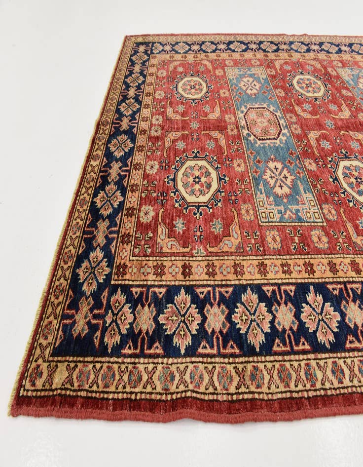 Detail image of 4' 10 x 7' Hand Knotted Kazak Rug