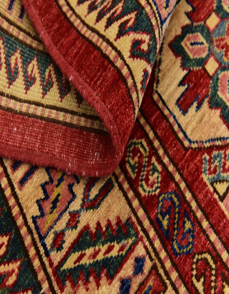 Detail image of  4' 2 x 5' 10  Hand Knotted Kazak Rug
