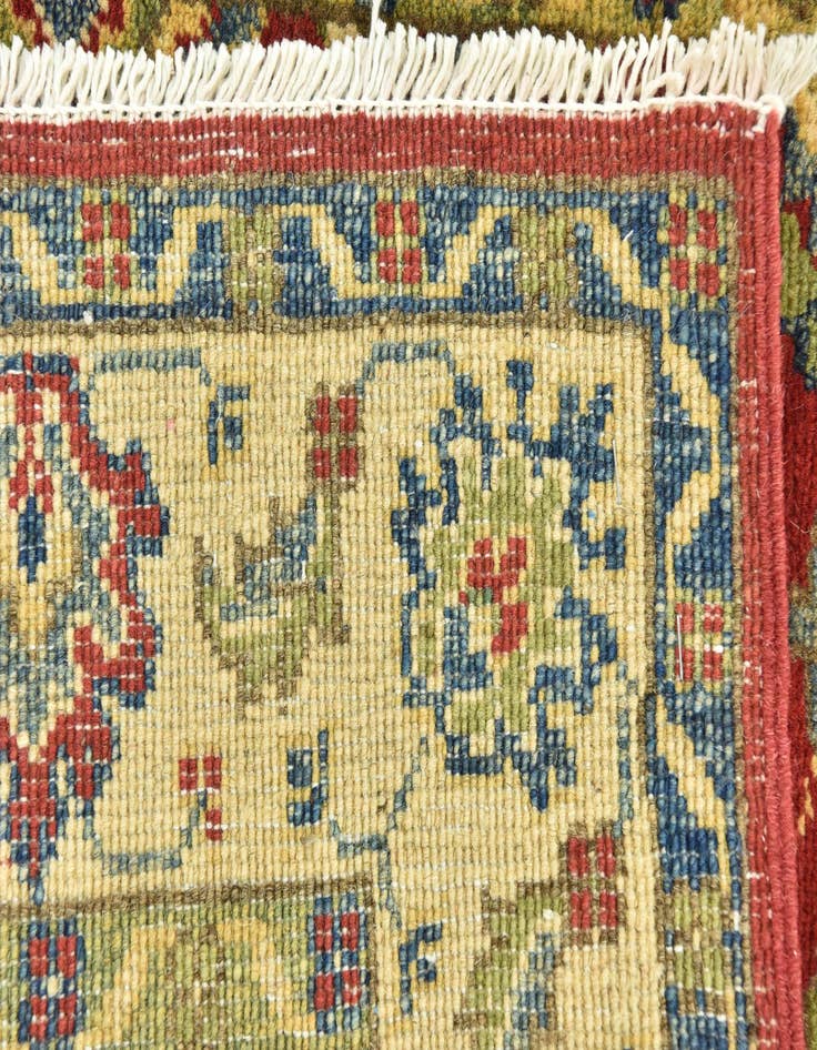 Detail image of  3' 2 x 4' 7  Hand Knotted Kazak Rug