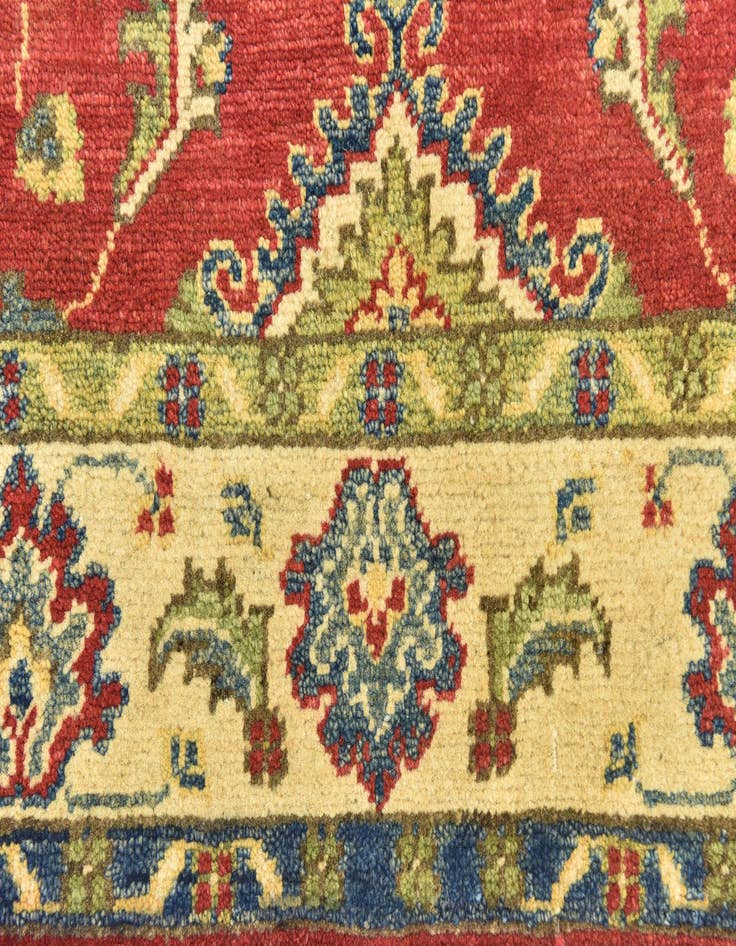 Detail image of  3' 2 x 4' 7  Hand Knotted Kazak Rug