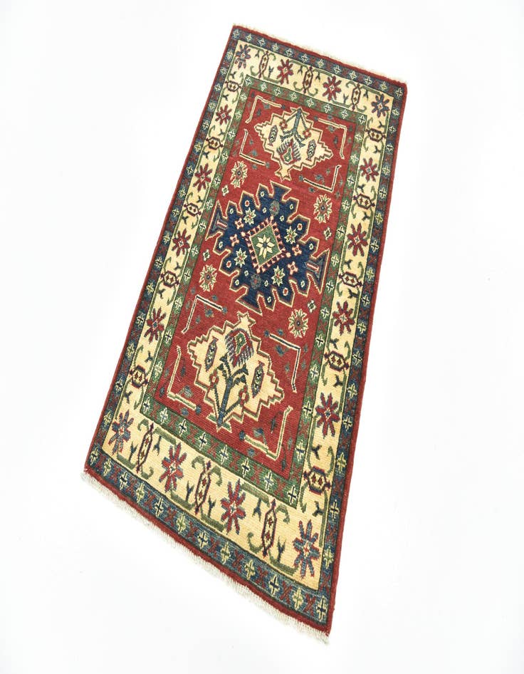 Detail image of  2' 9 x 4' 3  Hand Knotted Kazak Rug