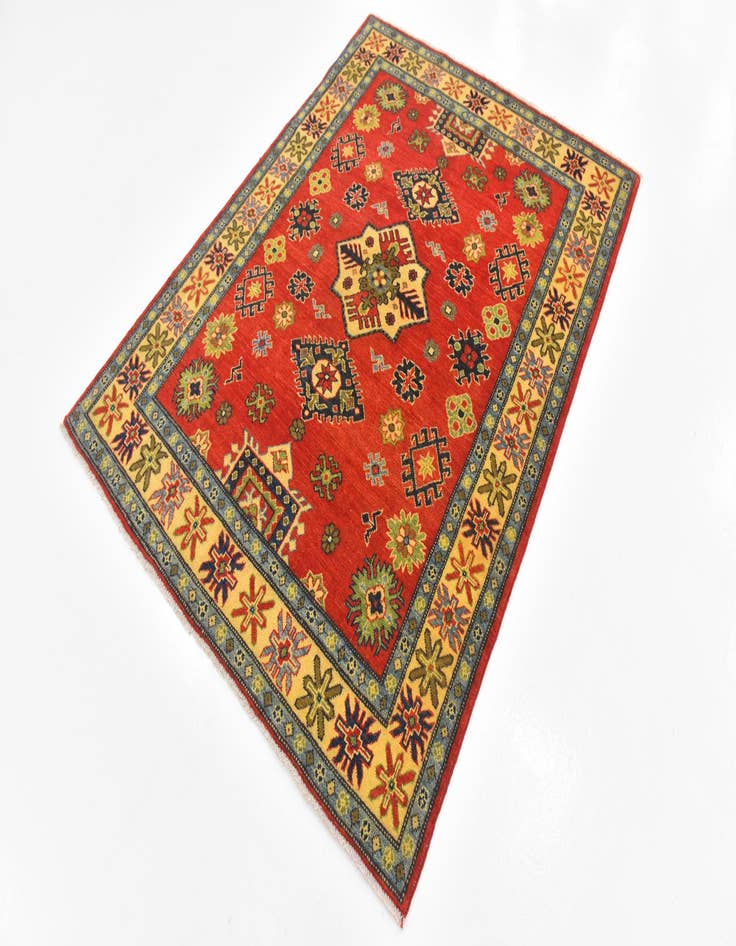 Detail image of  5' x 6' 5  Hand Knotted Kazak Rug