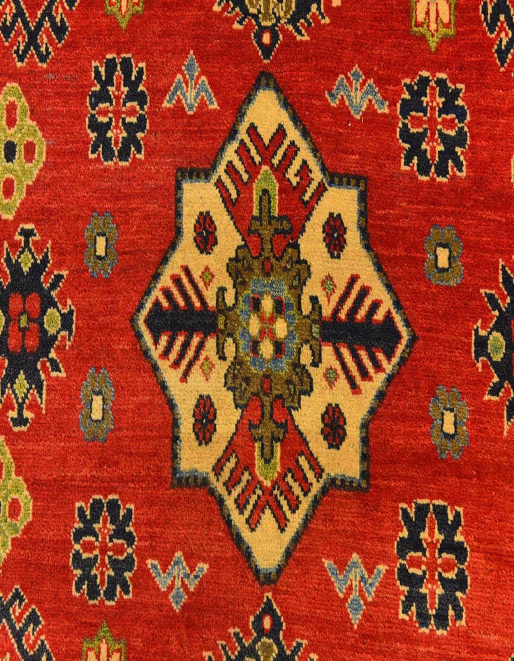 Detail image of  5' x 6' 5  Hand Knotted Kazak Rug