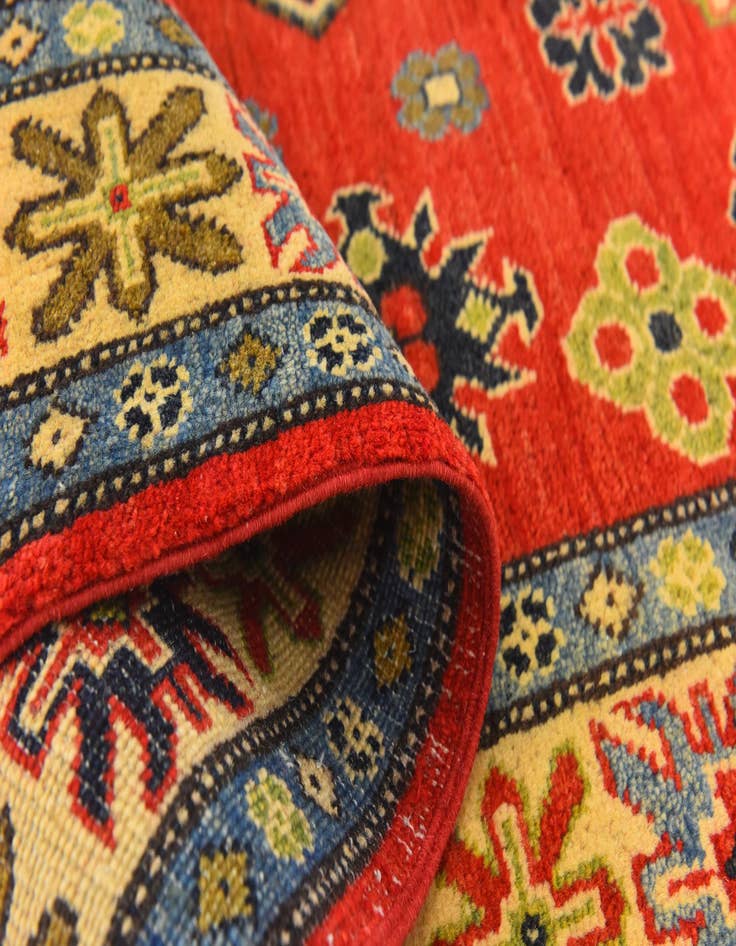 Detail image of  5' x 6' 5  Hand Knotted Kazak Rug