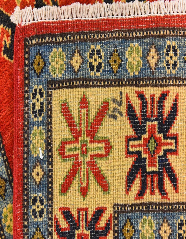 Detail image of  5' x 6' 5  Hand Knotted Kazak Rug