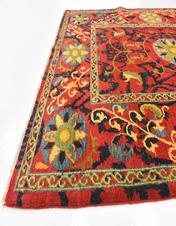 Detail image of  4' x 6'  Hand Knotted Kazak Rug