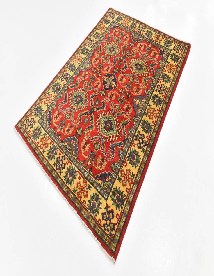 Detail image of  5' x 6' 9  Hand Knotted Kazak Rug