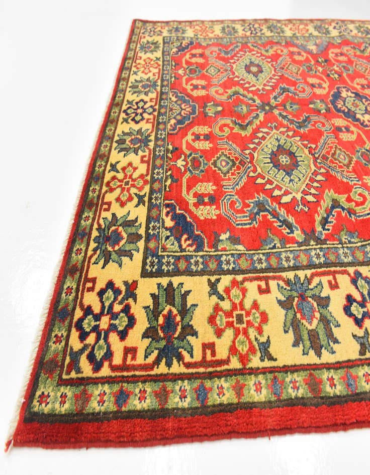 Detail image of  5' x 6' 9  Hand Knotted Kazak Rug