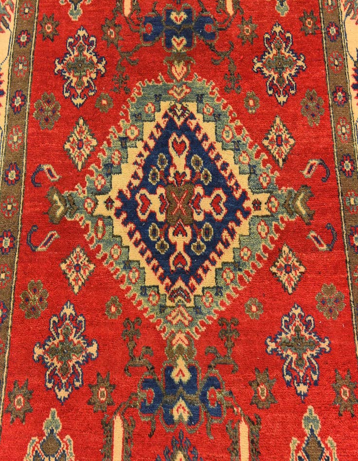 Detail image of  5' x 6' 4  Hand Knotted Kazak Rug