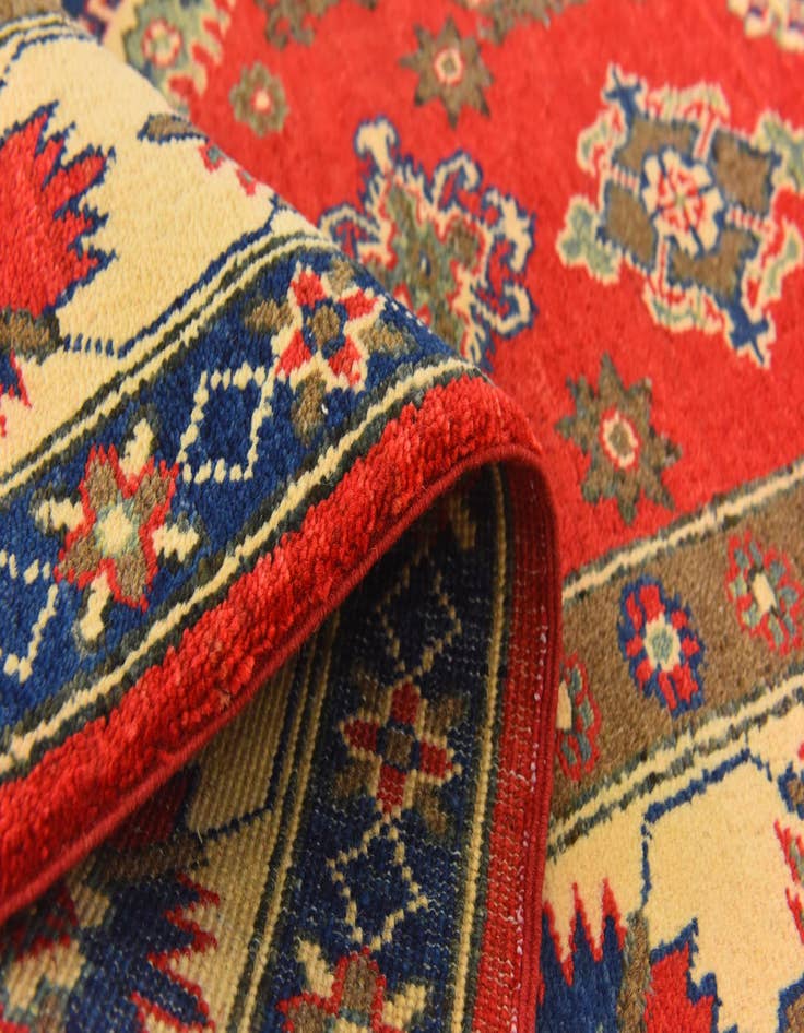 Detail image of  5' x 6' 4  Hand Knotted Kazak Rug