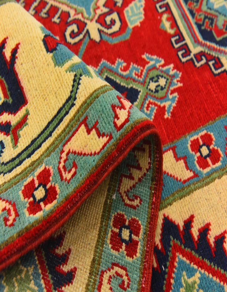 Detail image of  5' 8 x 8' 3  Hand Knotted Kazak Rug