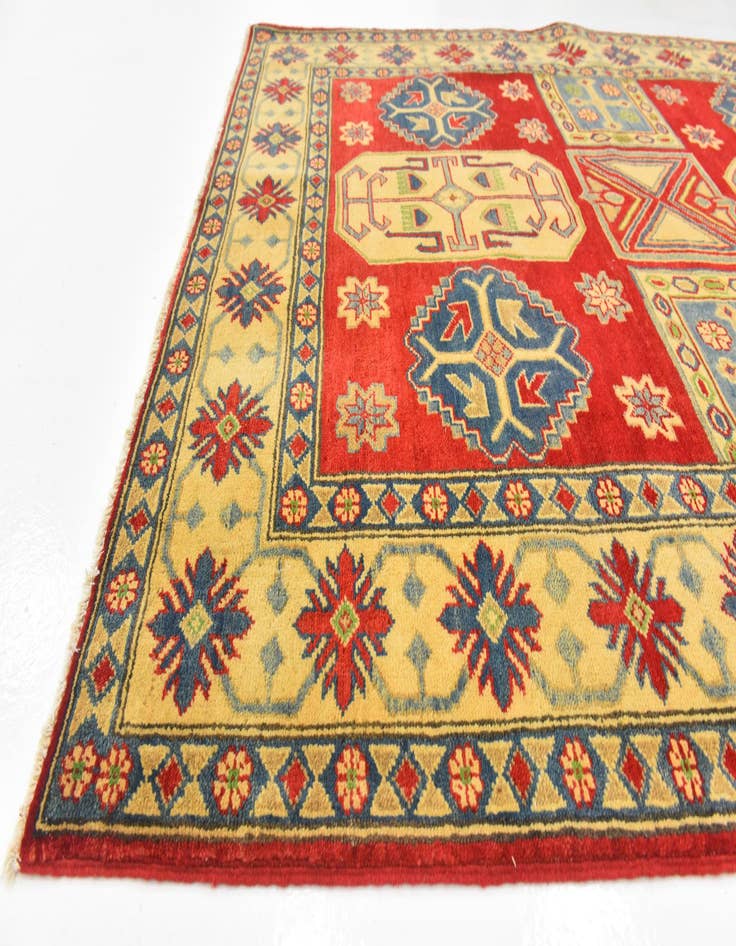 Detail image of  5' x 6' 8  Hand Knotted Kazak Rug