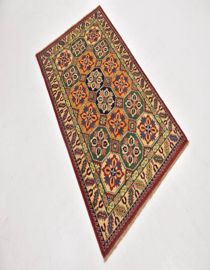 Detail image of  3' 2 x 5'  Hand Knotted Kazak Rug