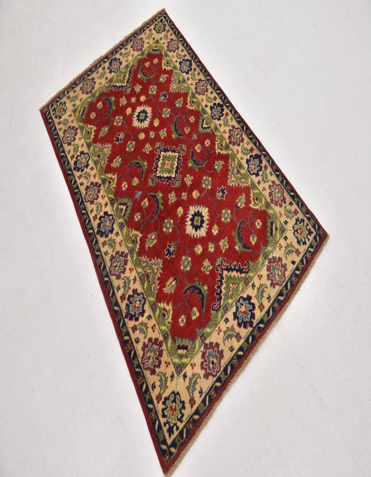 Detail image of  3' 3 x 5'  Hand Knotted Kazak Rug