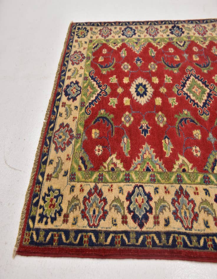 Detail image of  3' 3 x 5'  Hand Knotted Kazak Rug