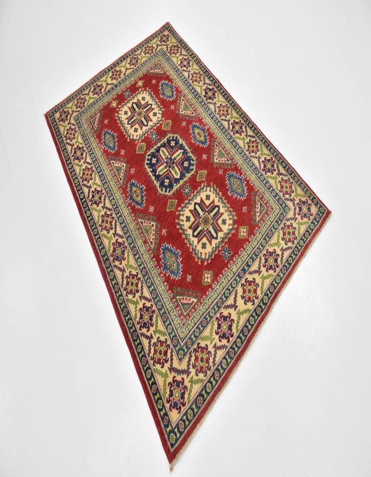 Detail image of  4' x 6'  Hand Knotted Kazak Rug