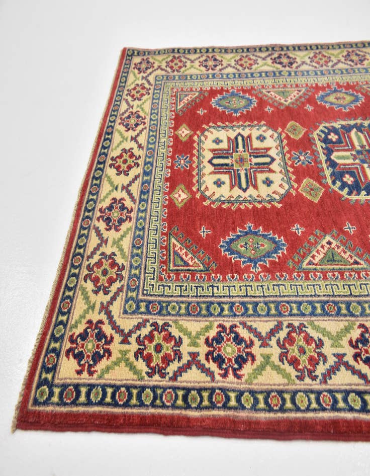 Detail image of  4' x 6'  Hand Knotted Kazak Rug