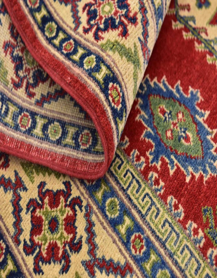 Detail image of  4' x 6'  Hand Knotted Kazak Rug