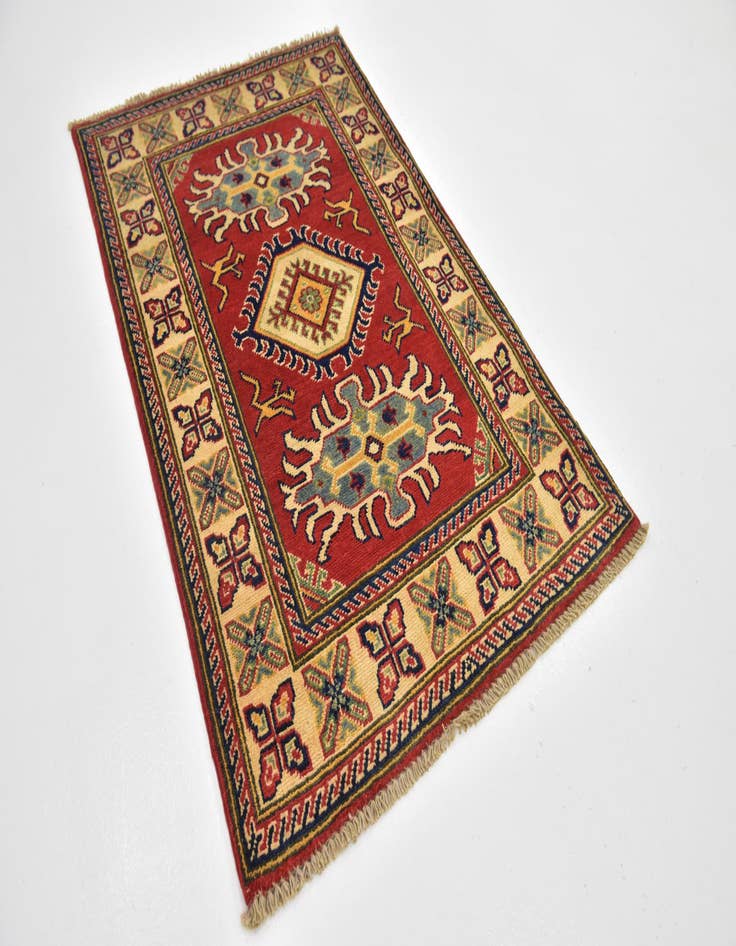 Detail image of  2' 8 x 4' 2  Hand Knotted Kazak Rug