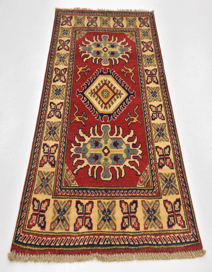 Detail image of  2' 8 x 4' 2  Hand Knotted Kazak Rug