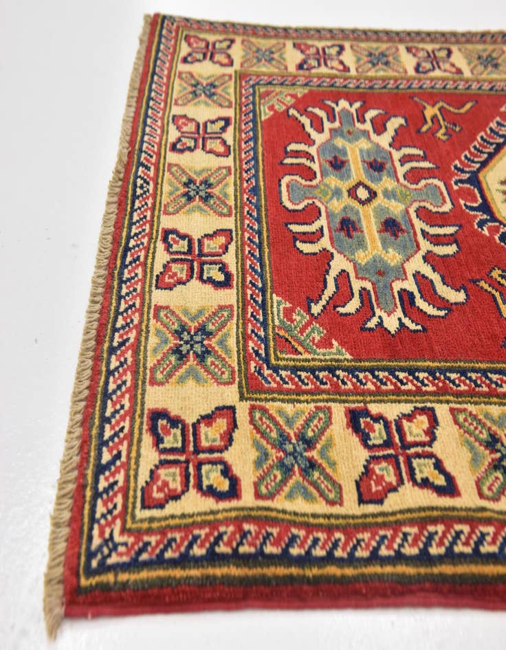 Detail image of  2' 8 x 4' 2  Hand Knotted Kazak Rug
