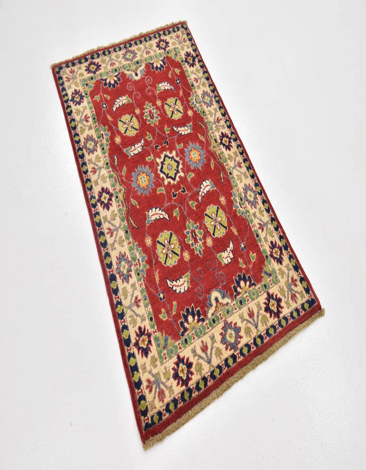 Detail image of  2' 7 x 4' 2  Hand Knotted Kazak Rug