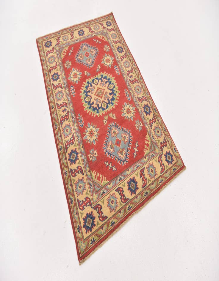 Detail image of 3' 3 x 4' 9 Hand Knotted Kazak Rug