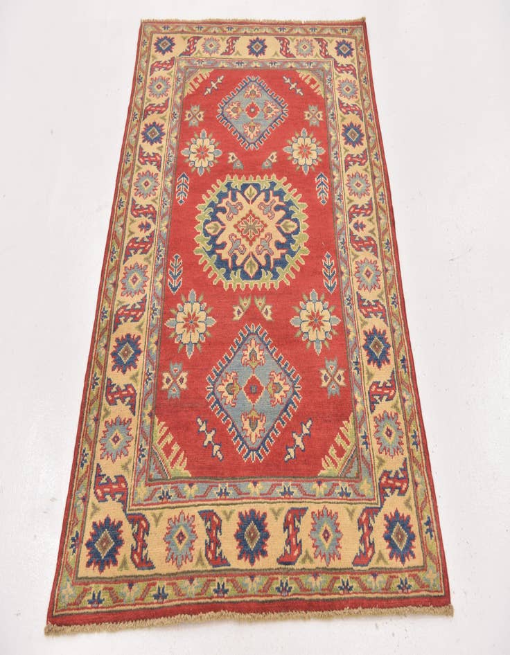 Detail image of 3' 3 x 4' 9 Hand Knotted Kazak Rug